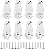 iplusmile Blind Brackets Blind Holder: 8pcs Metal Hold Down Brackets Metal Blinds Down Clips Blinds Down Holder for Horizontal Blinds Shades Windows Doors