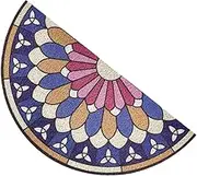 Luxshiny 1Pc Skid Entrance Pad Coil Foot Mat Semicircle Doormat for Indoor Outdoor Use Breathable and Fade Resistant Floor Mat Stylish Home Decor