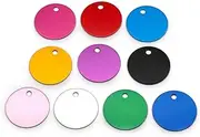 Wholesale 20 PCS Custom Engraved Anti-Lost Cat and Dog Tags Pendants Round Aluminum Pet Blank Tags Dog ID Cards Personalized Pet DIY Tags Nameplates Pet Collar Accessories