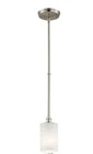 Kitchler Joelson 1 Light LED Brushed Nickel Mini Pendant Light Opal Glass Shade