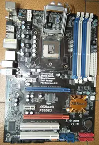 在飛比找Yahoo!奇摩拍賣優惠-故障品主機板 華擎  P55DE3 LGA1156 P55 