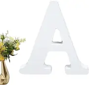Wooden Alphabet Letters - White Large Standing Letters for Crafts,Desktop Romantic Letters Table Sign Ornament for Crafts Names Decor Pluvo
