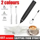Mini Foamer Kitchen Tool Milk Frother Egg Beater Stirrer Whisk Mixer Electric AU