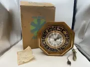 Horoscope Zodiac Spartus Electric Calendar Astrology Wall Clock Vintage NOS