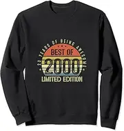 [X.Style] Best of 2000 Retro 23rd Birthday Decor 23 Year Old Birthday Sweatshirt ds1025 Sweatshirt (S) Black