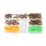 Plastic Expansion Tube Screw Assortment Kit for Drywall 3 Colors 160pcs