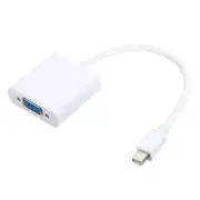 MINI DP to VGA Cable 7.09 Inch Video Cable Box External 1080P HD Device, White