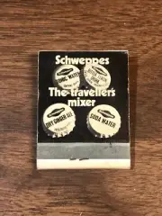 Schweppes - TAA Flight Deck Bar/Restaurant - Vintage Retro Matchbook - Unused