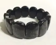 Shungite Bracelet Elite Shungite Oval Bracelet Stretchy Noble Protect Reiki Heal