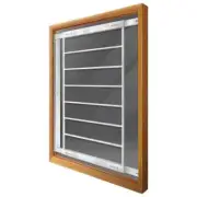 Mr. Goodbar 8-Bar Window Guard 21" to 28" Adjustable Width Swing-Away White