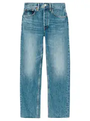 RE/DONE | Medium Vain High Rise Stove Pipe Straight Leg Jean | The UNDONE