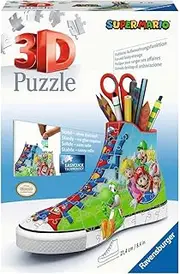 Ravensburger 3D Puzzle Sneaker Super Mario 11267 - praktischer Stiftehalter im Super Mario Design - 108 Teile - ab 8 Jahren: Erlebe Puzzeln in der 3. Dimension!