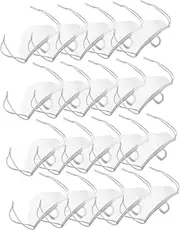 KOCKSHION 20pcs Clear Plastic Face Masks for Restaurants Half Face Masks for Chefs Lightweight Comfortable for Food Serving and Catering