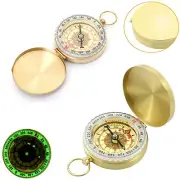 2Packs Portable Compass Brass Keychain Watch Pocket Outdoor Camping Hiking