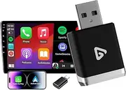 2-in-1 Wireless Adapter for Android Car & CarPlay - Converts Wired CarPlay to Wireless, with USB-C Adapter, 5.8GHz WiFi, Mini Design, Plug & Play, Compatible with iOS 10+ & Android 11+