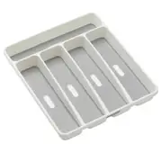 Madesmart 5 Compartment Cutlery Tray kitchen Accessory Organiser 33x29cm WHT