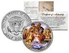 MICHELANGELO * Doni Tondo * SISTINE CHAPEL Colorized JFK Half Dollar U.S. Coin