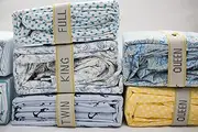 Sheet Keepers Closet Organization – Bed Sheet Organizer – Closet Organizer Sheet Bands Bed Linen Label – Bed Sheet Storage Sheet Labels for Bed Each Order Contains 2 Bands (Full)