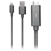 Crest 2m Full HD Male Lightning to HDMI Cable Connector Cord For TV/Monitor BLK