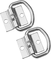 Alipis 2pcs Truck Lashing Ring Trailer Hooks for Tie Down Heavy Duty d Rings for Lifting D Ring Tie Down Anchor Heavy Duty Trailer Tie Down Rings Stainless Steel d Ring Metal Silver