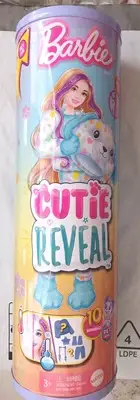 New Barbie Cutie Reveal Doll & Accessories with Rainbow Dalmatian Plush Costume