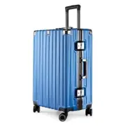 Aluminum Alloy Hard-Shell Suitcase with TSA Lock -20" Spinner Luggage in Blue
