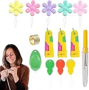 Needle Threaders for Hand Sewing, Embroidery Floss Threader, Ergonomic Art Craft Supplies for Home Projects Stitching Embroidery