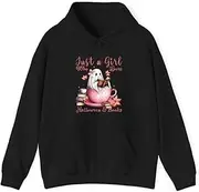 [X.Style] Ghost Book Girl Just a Girl who Loves Halloween and Books ds010 Hoodie Black S