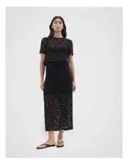 [Unison] Macrame Skirt in Black