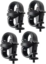 PAMINGONO 4Pcs Bike Flashlight Holder with Rotation Stable Torch Stand Clip for Bike Lights Convenient Handlebar Mount for Easy Hands Illumination