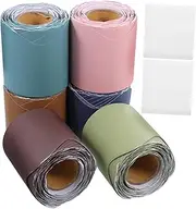 BUTIFULSIC 6 Rolls Bulletin Board Borders Scalloped Edge Trim for Classroom Office Decor Seasonal Wall Decorations with Adhesive Dots Design for