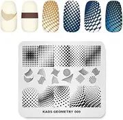 Rolabling Stamping Plate - Fashion Geometry Dots Abstract Spots Points Theme Multi-Pattern Stamp Print Image Template for Nail Art Design