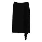 [Carven] Carven Ruffled Fringed Skirt 34 FR BLUE