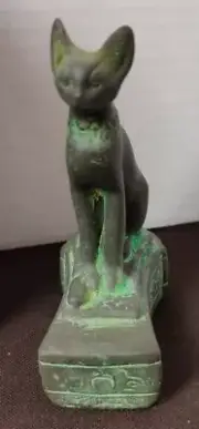 Rare Egyptian Antique Bastet Egyptian Goddess King Tut Tour Made In Egypt Box