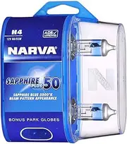 Narva H4 Bulb 12V Sapphire with 50% Performance Globe 2-Pieces Set