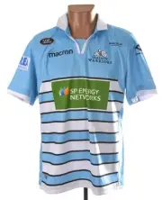 GLASGOW WARRIORS RUGBY UNION SHIRT MACRON L