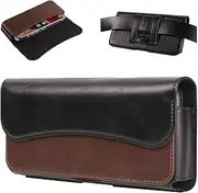Cell Phone Protective Holster Case Premium Leather Belt Clip Phone Holster Compatible with iPhone 14 Plus,14 13 12 Pro Max,Phone Carry Case Belt Loop with Clip Pouch Compatible with Galaxy S23/S22/S21