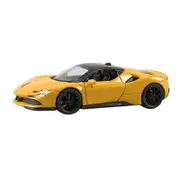 Catzon 1:32 SF90 Alloy Car Model with Pull-Back Functionality and Sound Light Effects-Yellow