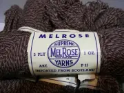 Vintage 10 Skein Lot ~ Melrose Scotch Fingering 100% Wool Yarn ~ 1 Ounce Each