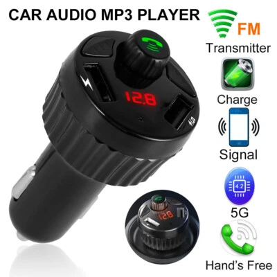 Car Bluetooth FM Transmitter Wireless Bluetooth 5.0 FM Radio Adapter with tehpg