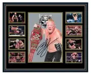 WWE BROCK LESNAR SIGNED LIMITED EDITION FRAMED MEMORABILIA
