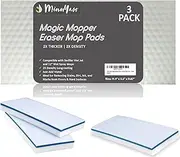 [MinnYaso] Magic Mopper Sponge Eraser Mop Pad | Compatible with Swiffer Wet Jet and 12" Wet Spray Mops | 12-inch Magic Sponge Eraser Mop Pad | 3 Pack