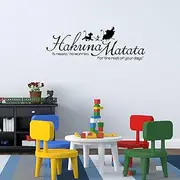 FVFVAHO Lion King Wall Decal, Lion King Quote Wall Art Decor, lt Means“no Worries for The Rest of Your Days”Timon Pumbaa and Simba Silhouette for Nursery Kids Room Decor