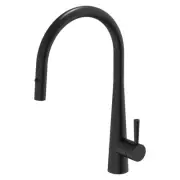 20% OFF RRP | 304 Stainless Steel Gooseneck Pull-Out Kitchen Mixer BLACK