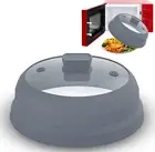 Microwave Splatter Cover Glass Collapsible for Plate Bowl Tempered Top Heat-Safe