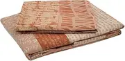 Bambury Darlington Quilt Cover Set, King Single Bed, Terracotta