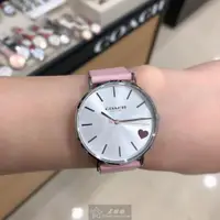 在飛比找ETMall東森購物網優惠-COACH手錶, 女錶 36mm 銀圓形精鋼錶殼 白色簡約,