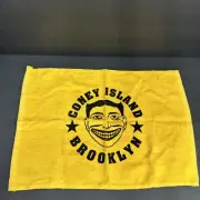 Coney Island New York Brooklyn Yellow Destination Souvenir Rally Towel Unused