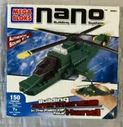 UNUSED IN BOX Nano Mega Bloks Build Station #5951, Military Helicopter & Station