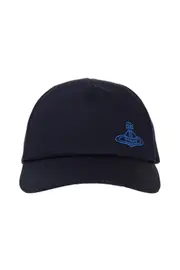 embroidered-logo cotton cap L/XL Black